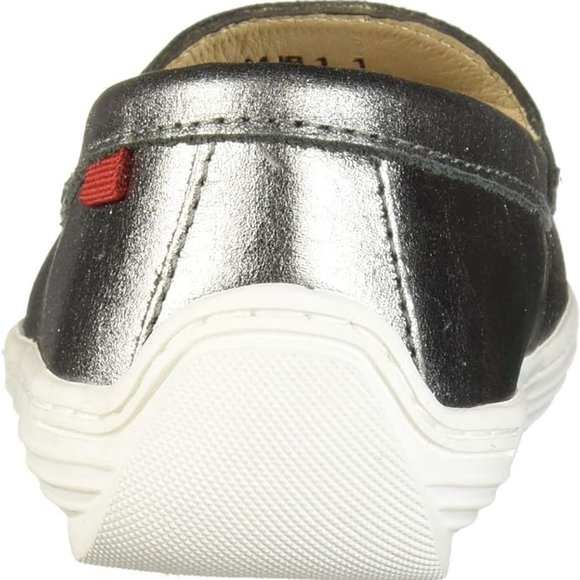 NWT MARC JOSEPH NEW YORK KID'S LEATHER BROADWAY LOAFER PEWTER METALLIC 11.5 M - Picture 2 of 6